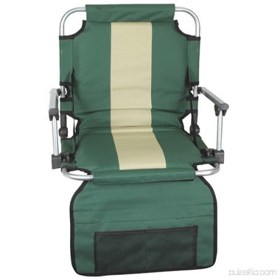 Stansport Stadium Seat With Arms - Green /Tan Stripe 981342